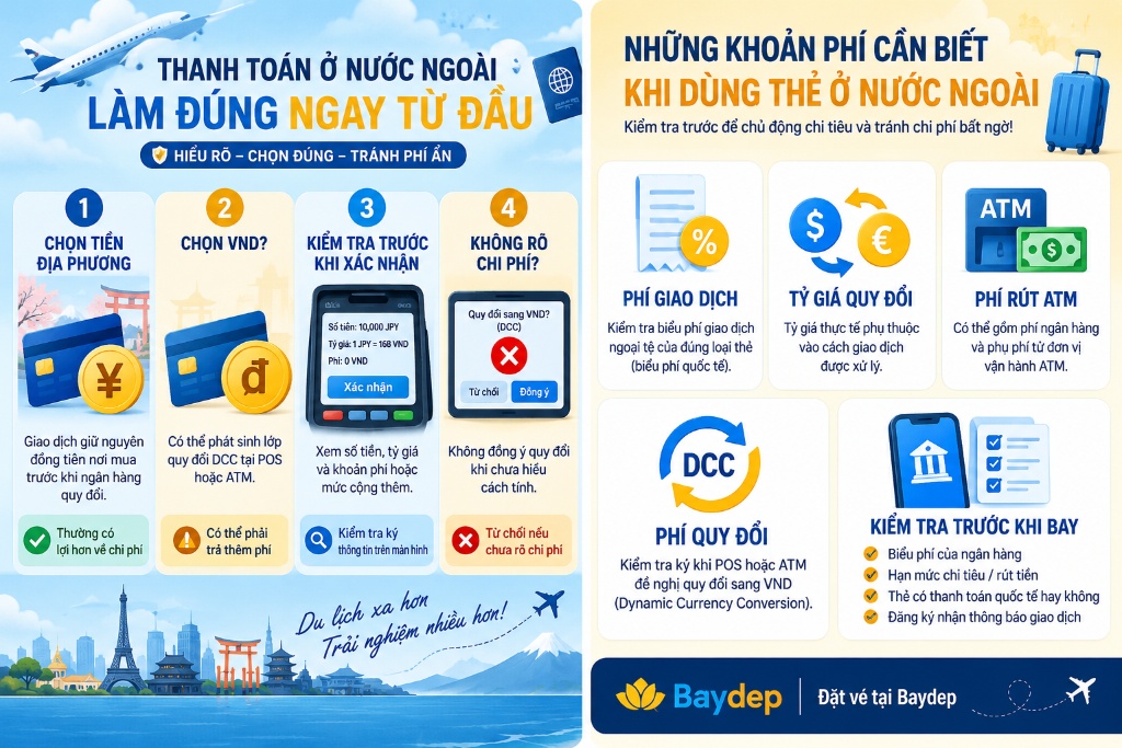 màn hình POS hiển thị lựa chọn tiền địa phương và VND