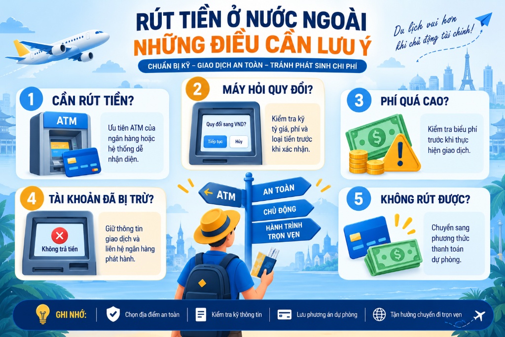 du khách kiểm tra số tiền trên máy POS trước thanh toán