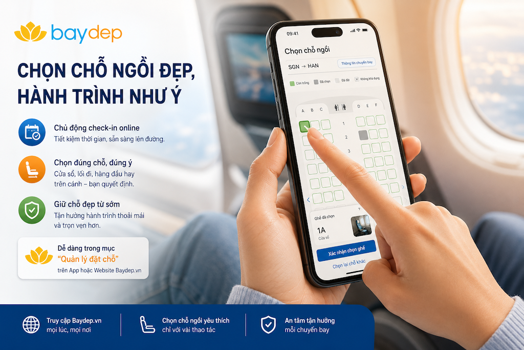 màn hình chọn ghế máy bay trên ứng dụng điện thoại