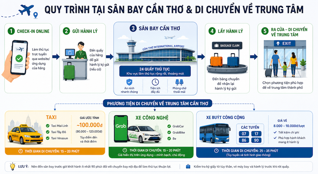 Vé máy bay đi Cần Thơ: lịch bay, giá vé và cách đặt vé giá rẻ