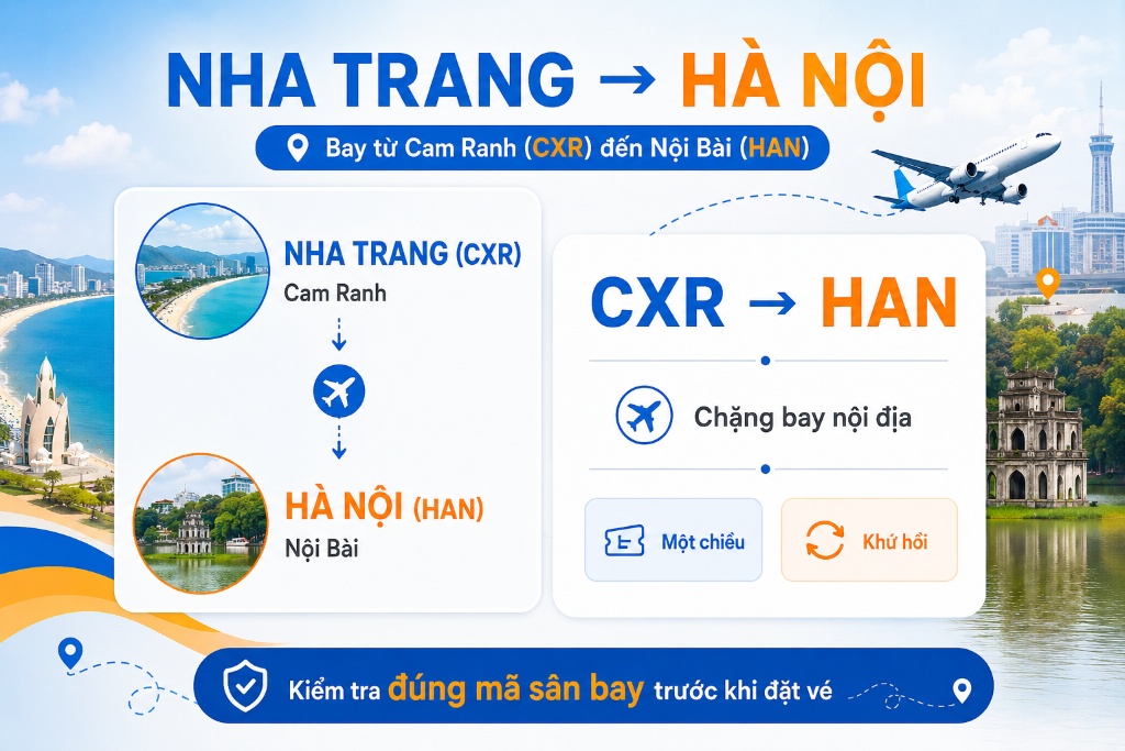 Vé máy bay Nha Trang Hà Nội: hãng bay, giá và cách đặt tốt nhất