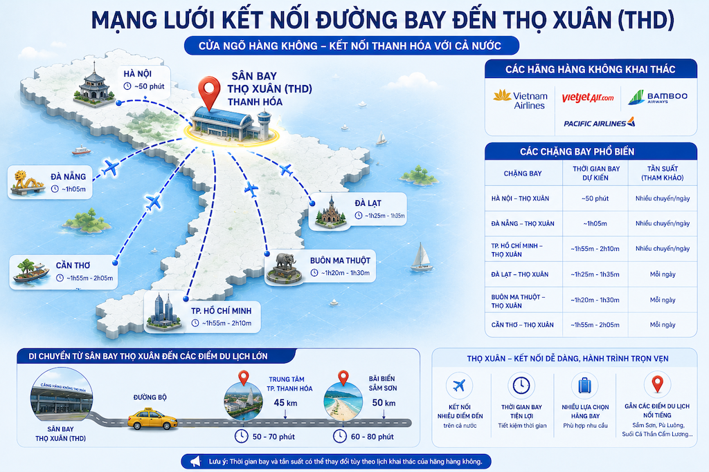 Vé máy bay đi Thanh Hóa: hãng bay, giá vé và kinh nghiệm đặt rẻ