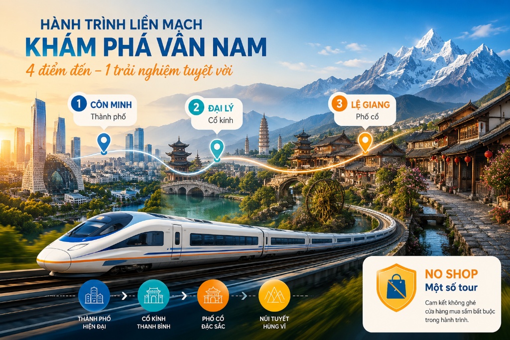 cổ trấn Lệ Giang trong hành trình năm ngày