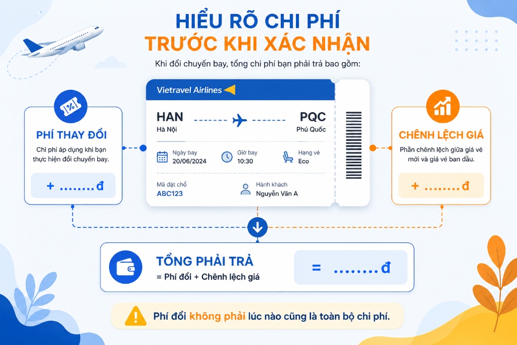 hành khách kiểm tra mã đặt chỗ trước khi đổi vé
