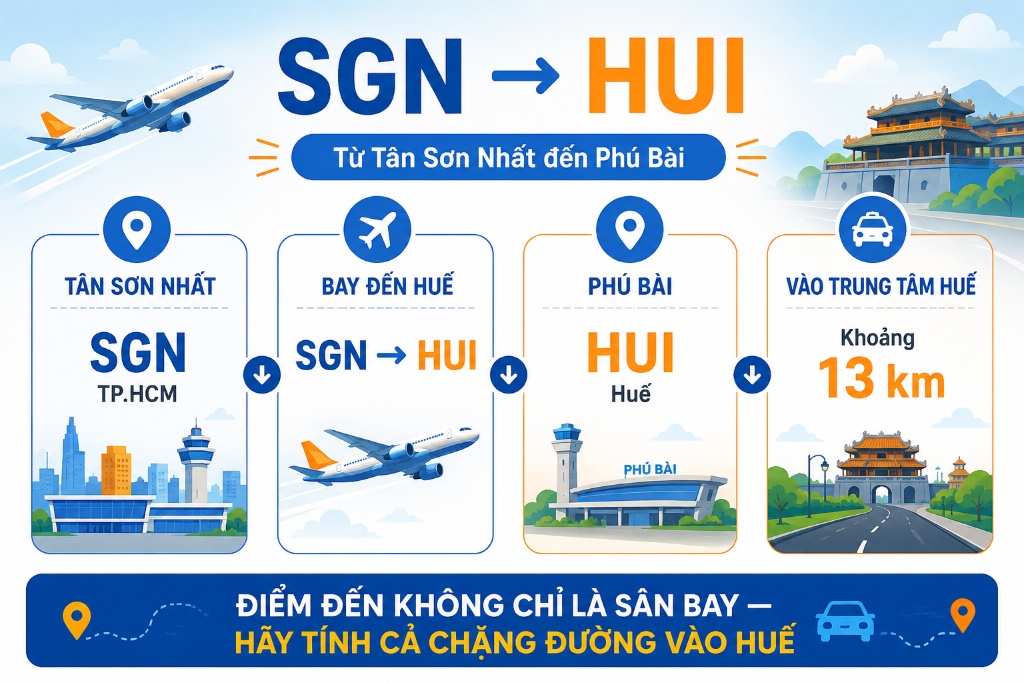 Vé máy bay Sài Gòn Huế: hãng bay, giá vé và cách đặt siêu rẻ