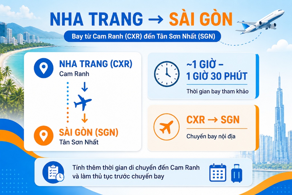 Vé máy bay Nha Trang Sài Gòn: Giá vé và cách đặt vé nhanh chóng