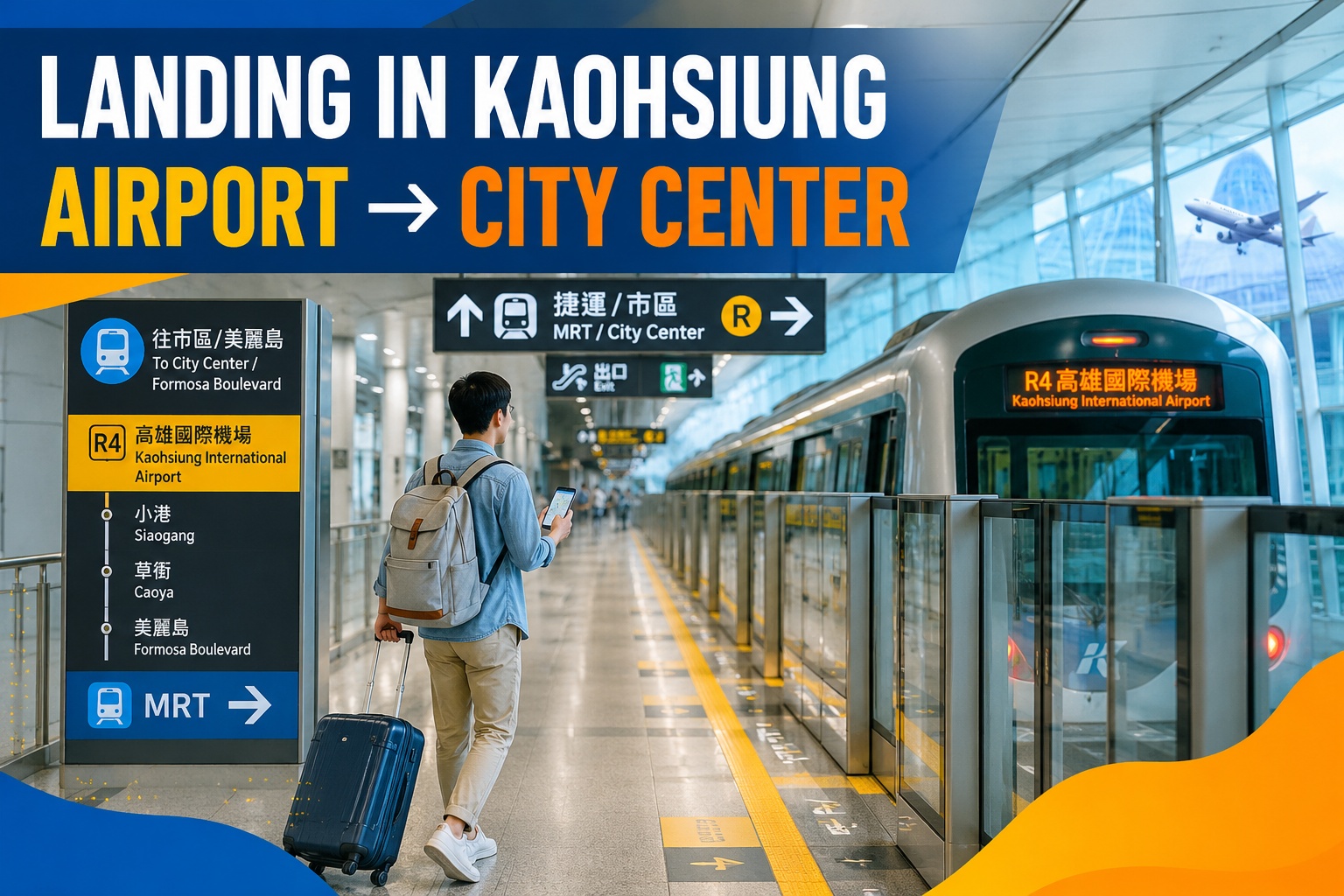 ga MRT tại sân bay Cao Hùng đưa khách vào trung tâm