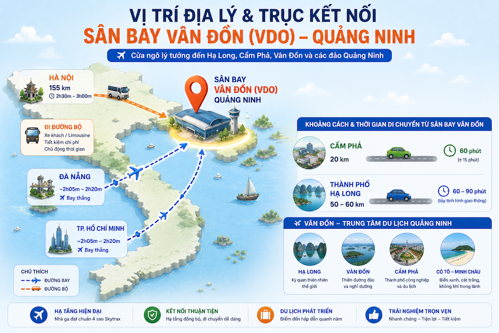 Vé máy bay đi Quảng Ninh: chặng bay, hãng khai thác và cách đặt giá tốt