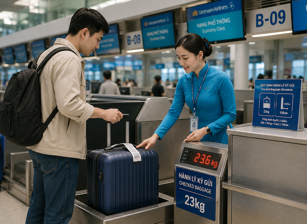 Được mang bao nhiêu kg hành lý ký gửi? Quy định các hãng bay Việt Nam
