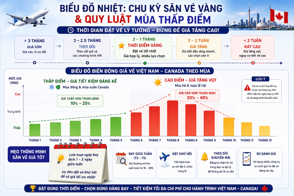 Đặt vé thời điểm nào để có giá tốt?