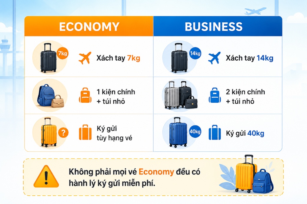 Hành lý Bamboo Airways: Quy định, hạn mức và cách tránh phát sinh phí