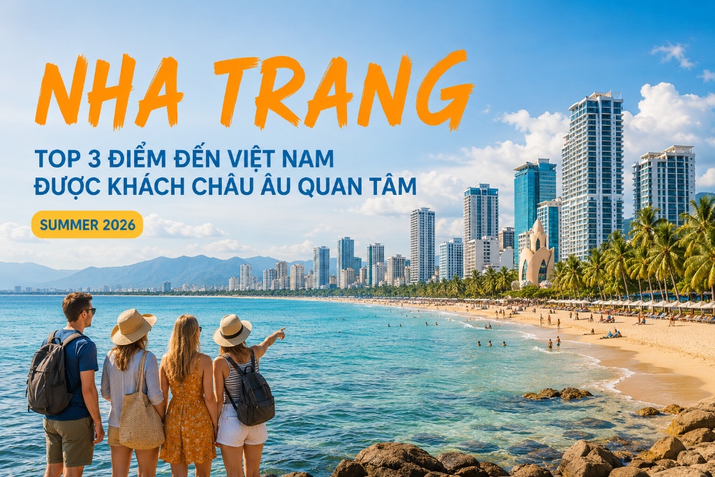 Nha Trang lọt nhóm điểm đến được khách châu Âu tìm kiếm nhiều