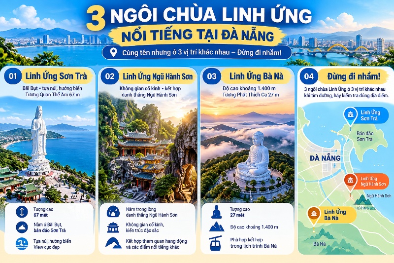 Chùa Linh Ứng Đà Nẵng: cách phân biệt 3 ngôi chùa cùng tên