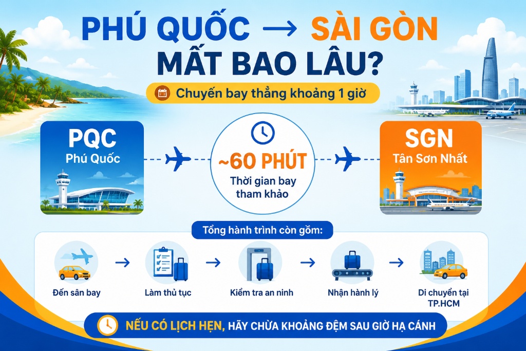 bảng giá vé chuyến Phú Quốc đi Thành phố Hồ Chí Minh