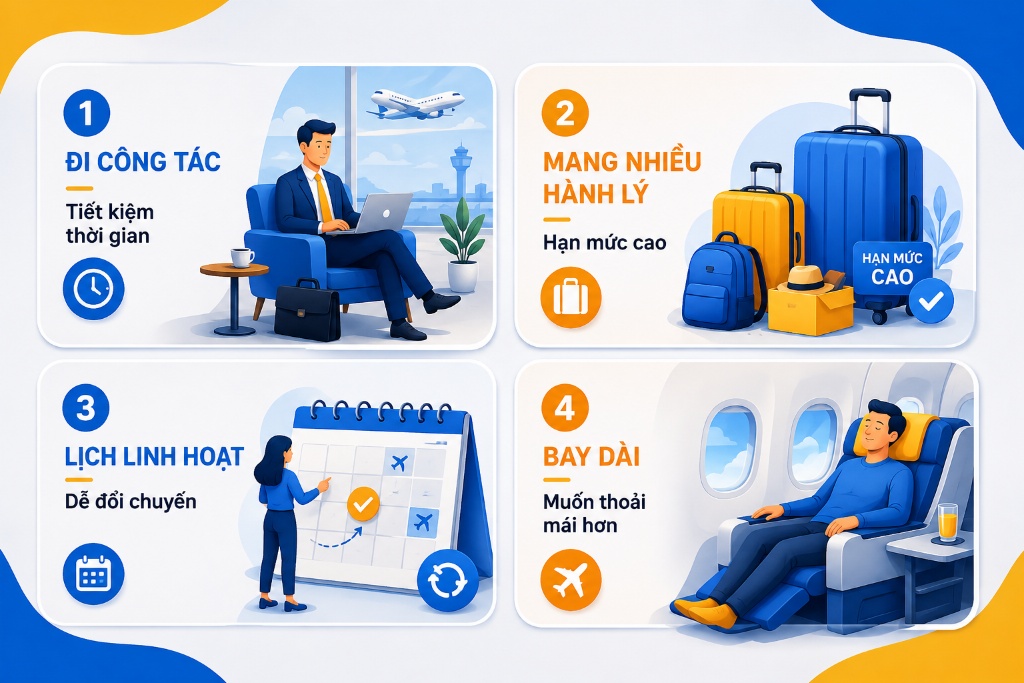 không gian phòng chờ sân bay dành cho hành khách hạng SkyBoss