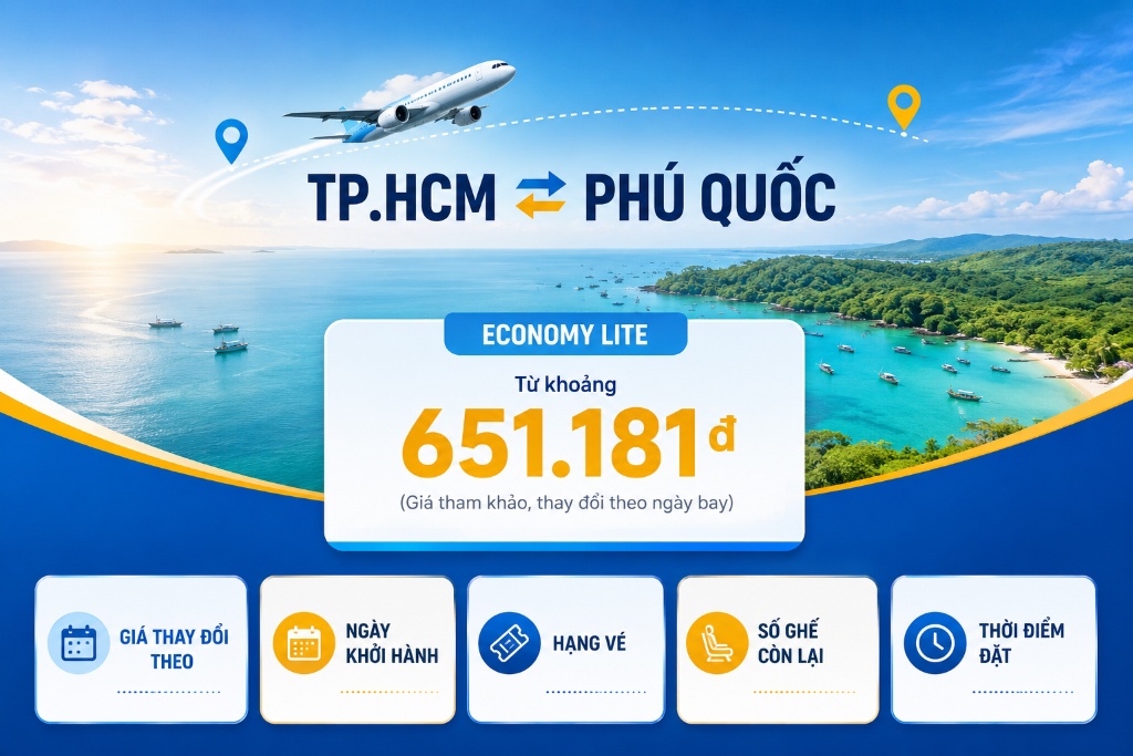 Giá vé Sun PhuQuoc Airways bao nhiêu? Cách tra giá và kiểm tra chi phí trước khi đặt