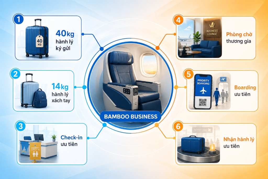 Bamboo Business có gì và khi nào nên chọn hạng vé này?