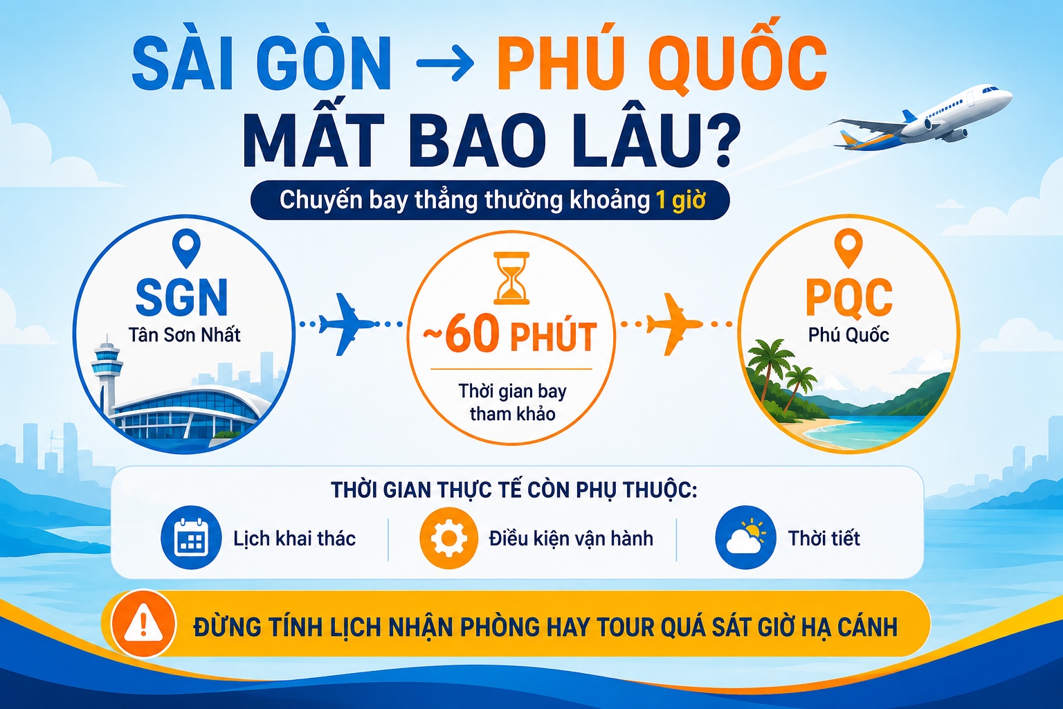Các hãng bay khai thác chặng Sài Gòn Phú Quốc