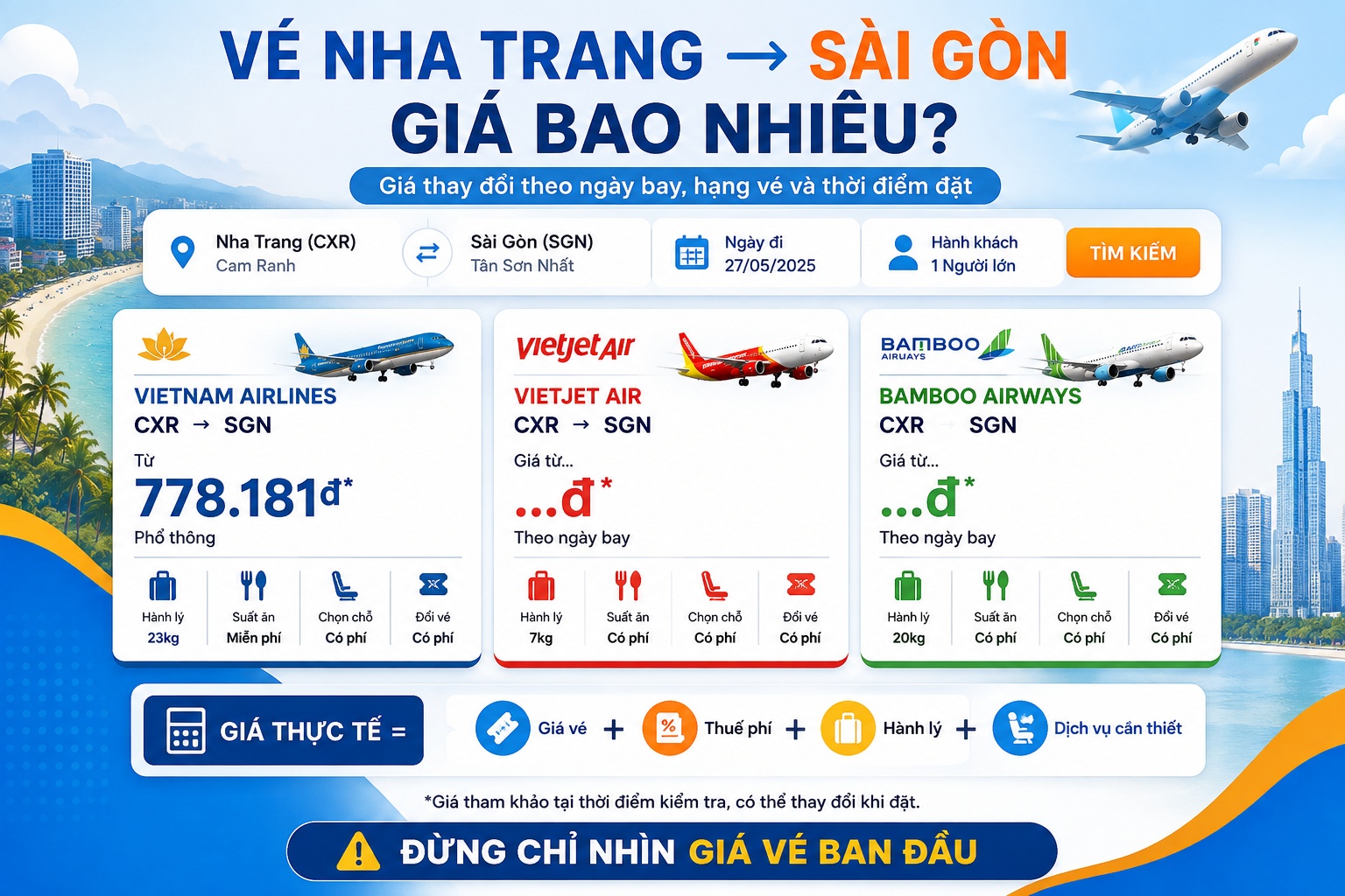máy bay nội địa chuẩn bị khởi hành tại sân bay Cam Ranh
