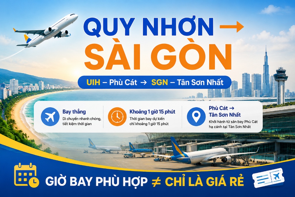 hành khách tra vé máy bay Quy Nhơn Sài Gòn trực tuyến