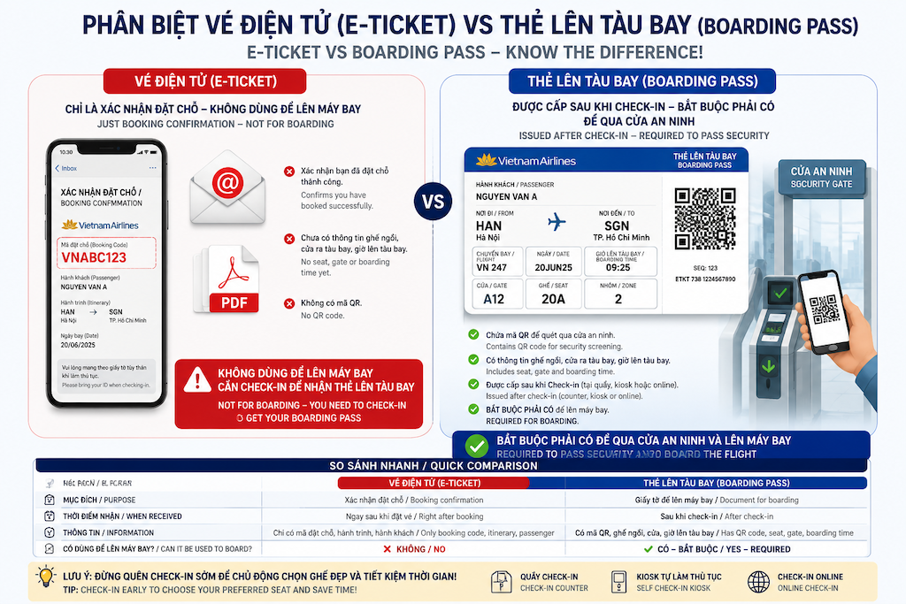Bay quốc tế có cần in vé máy bay không? Câu trả lời mà người mới cần biết