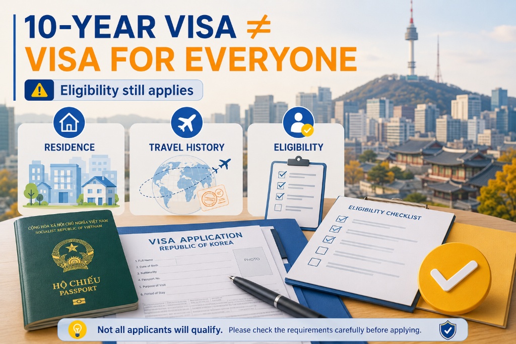 hộ chiếu Việt Nam cùng hồ sơ xin visa Hàn Quốc