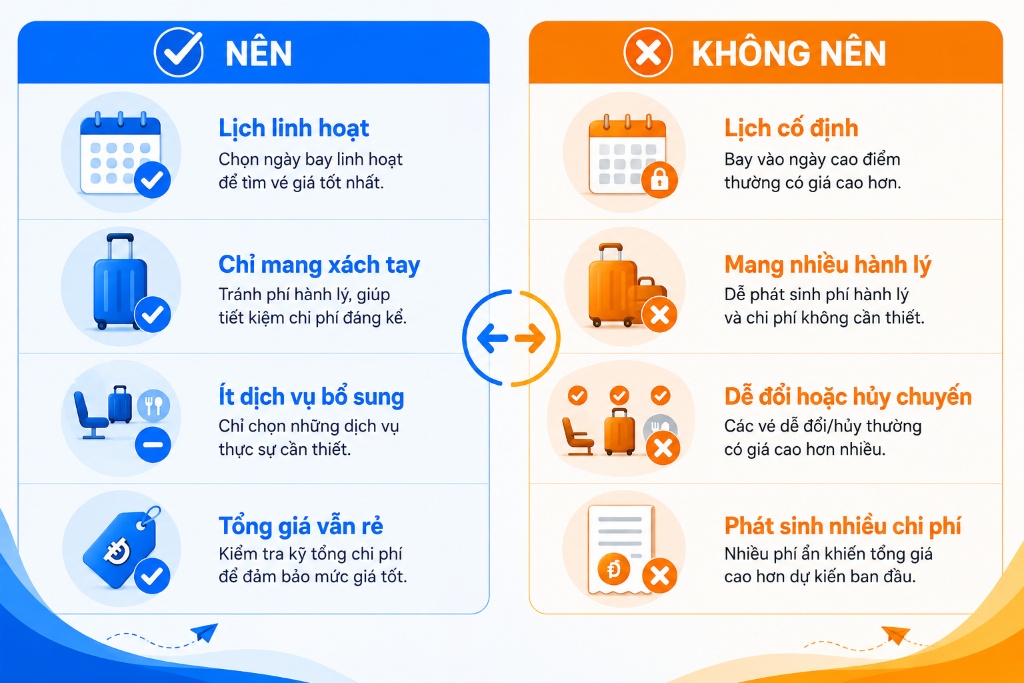 các bước chọn chuyến và kiểm tra tổng tiền thanh toán