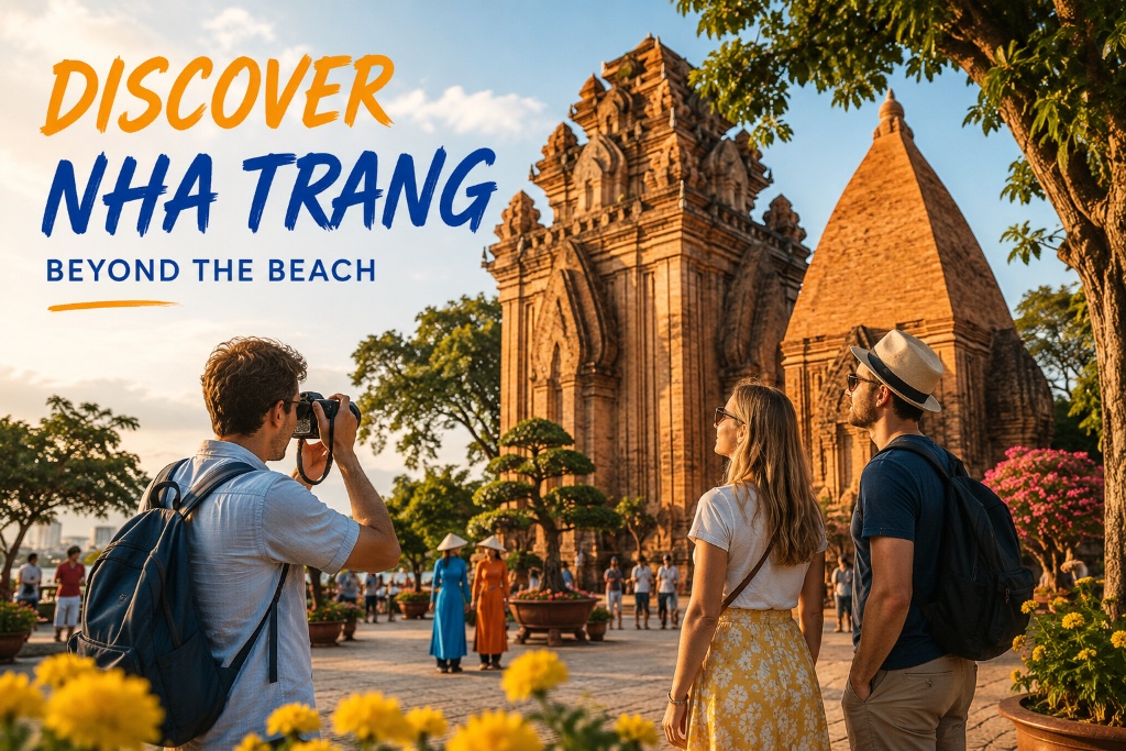 khách châu Âu tham quan và trải nghiệm du lịch tại Nha Trang