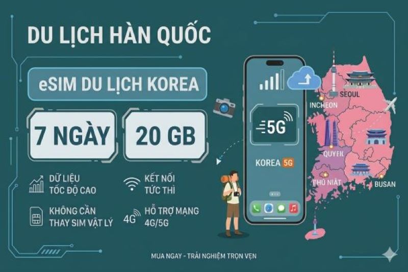 Du khách sử dụng eSim du lịch Hàn Quốc tra cứu bản đồ tại Seoul