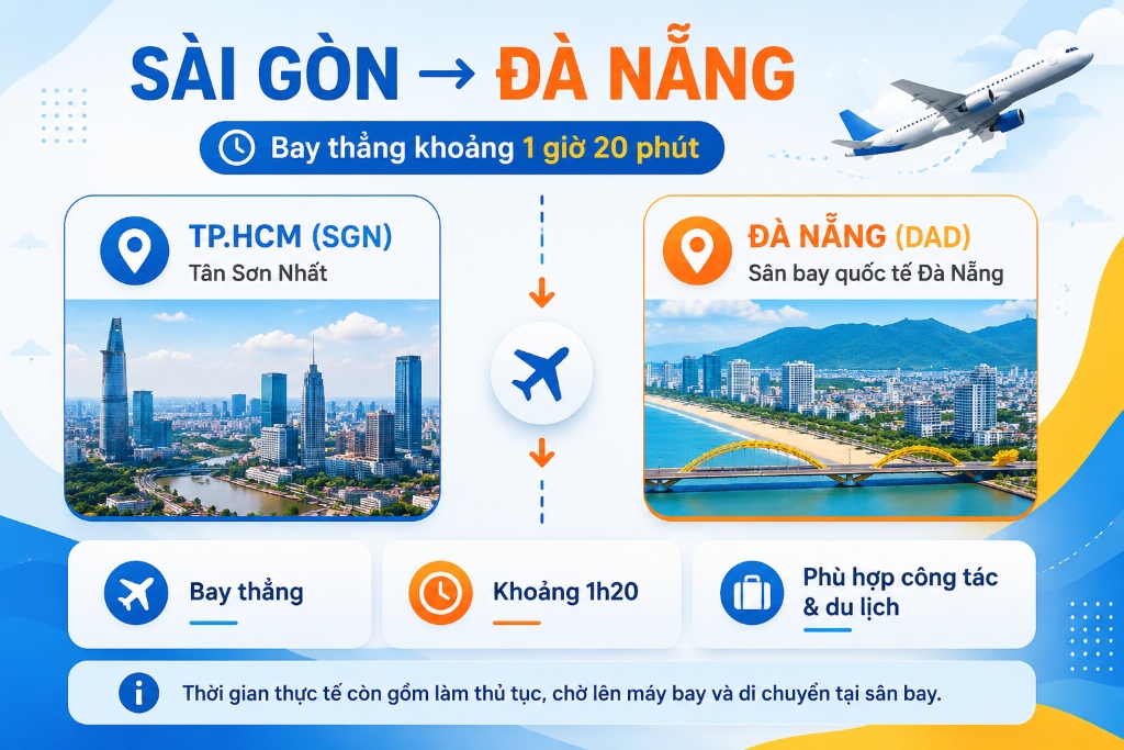Vé máy bay Sài Gòn Đà Nẵng: giá vé, hãng bay, cách đặt giá rẻ