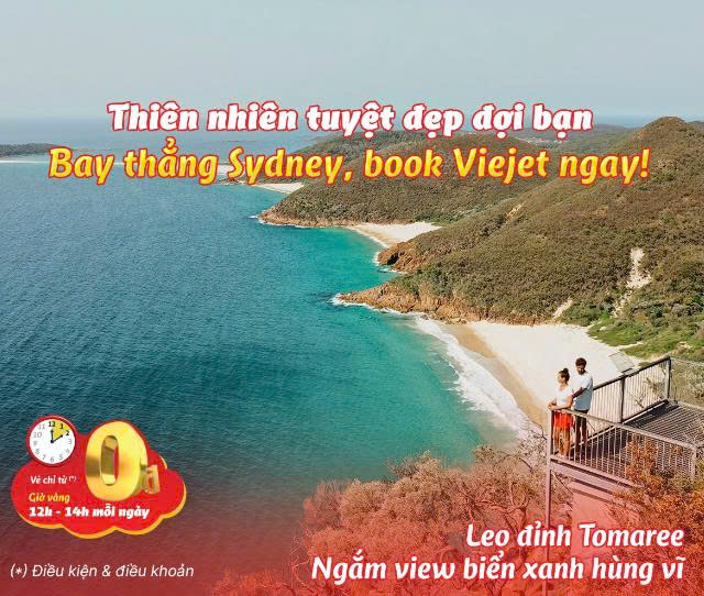 BAY THẲNG ĐẾN SYDNEY CÙNG VIETJET-DU NGOẠN BIỂN XANH PORT STEPHENS 