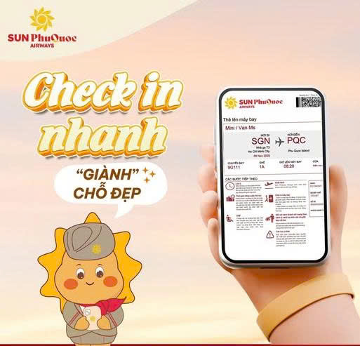 CHECK-IN NHANH, ẴM TRỌN CHỖ ĐẸP CÙNG SUN PHUQUOC AIRWAYS