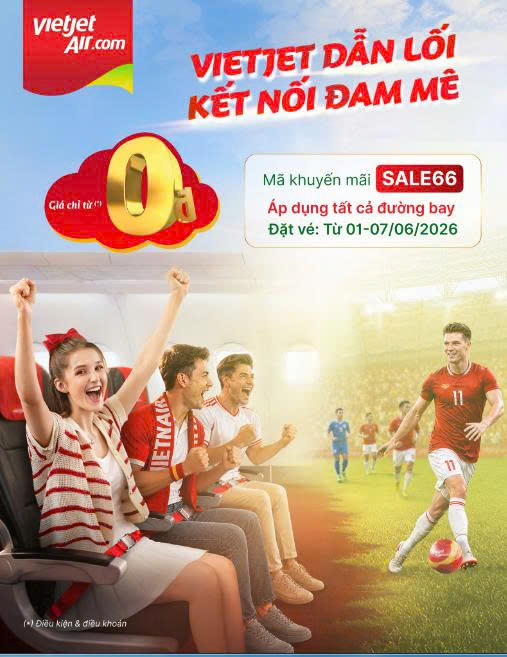 Ngày đôi 6/6 – Vietjet nhân đôi niềm vui