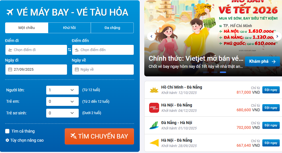 Hướng dẫn đặt vé