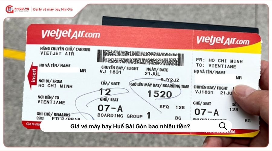 Giá vé máy bay Huế Sài Gòn bao nhiêu tiền?