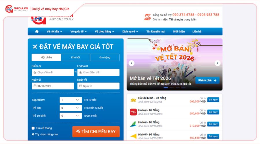 Cách đặt vé máy bay giá rẻ đi Đà Lạt tại Nhị Gia