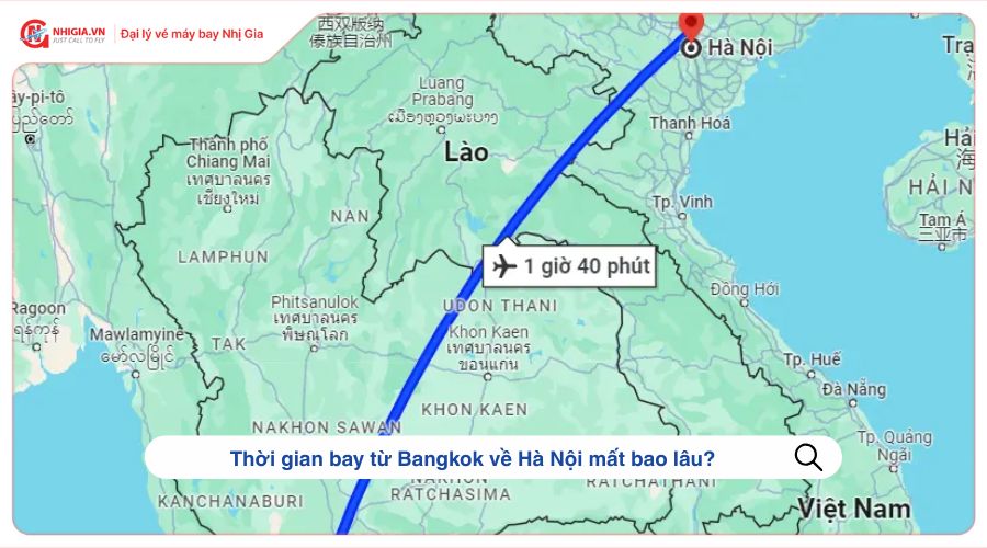 Thời gian bay từ Bangkok về Hà Nội mất bao lâu?