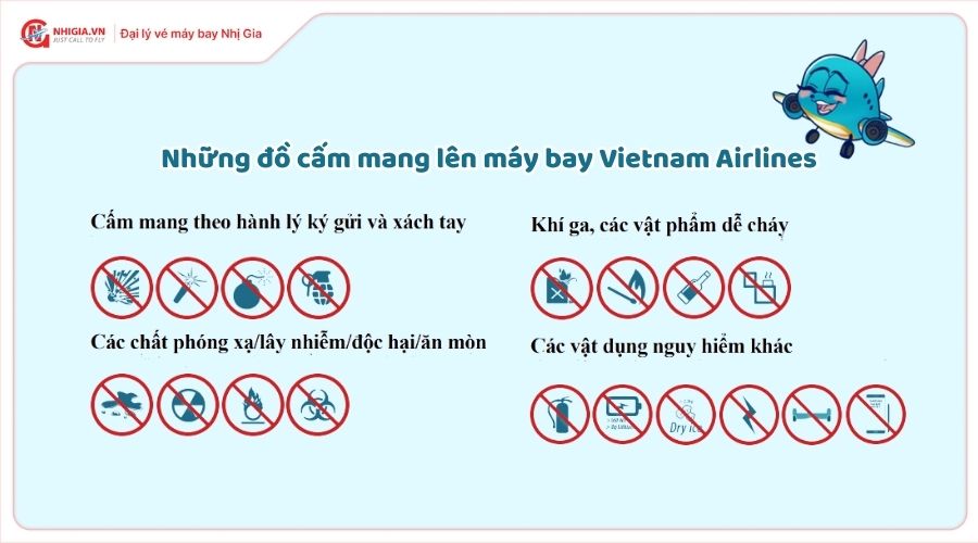 Những đồ cấm mang lên máy bay Vietnam Airlines