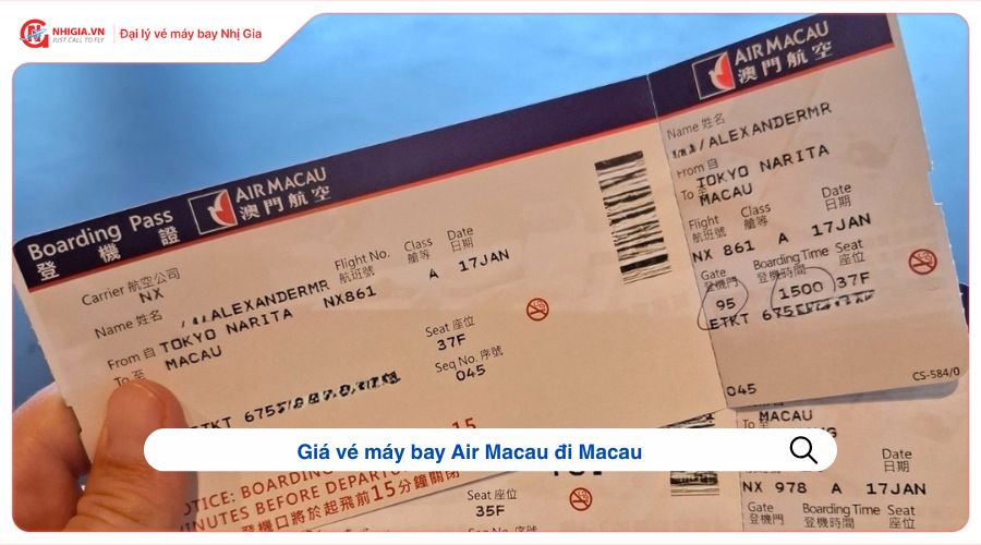Giá vé máy bay Air Macau đi Macau