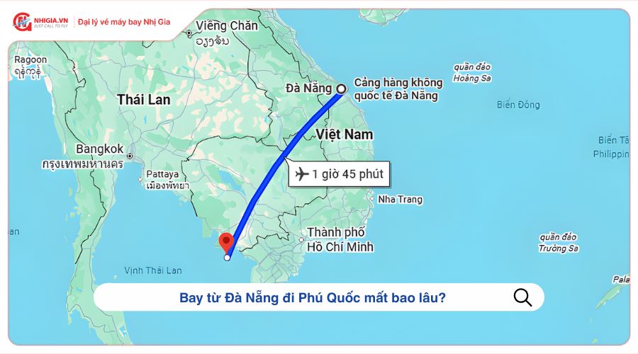 Bay từ Đà Nẵng đi Phú Quốc mất bao lâu?