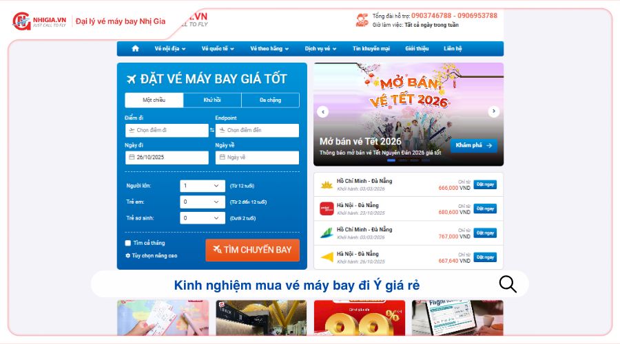 Kinh nghiệm mua vé máy bay đi Ý giá rẻ
