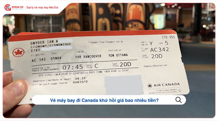 Vé máy bay đi Canada khứ hồi giá bao nhiêu tiền?