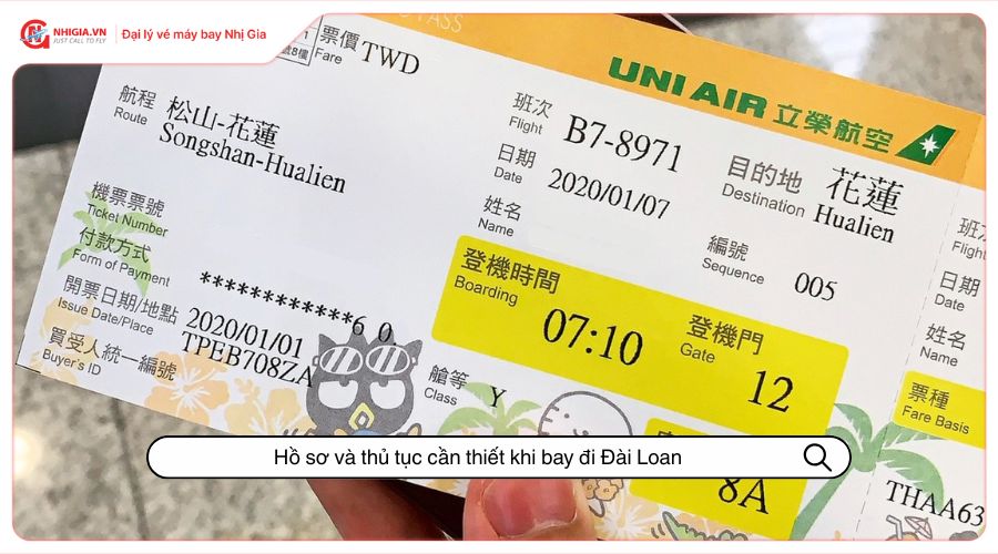 Hồ sơ và thủ tục cần thiết khi bay đi Đài Loan