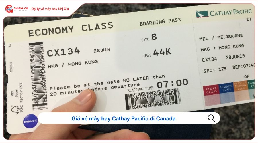 Giá vé máy bay Cathay Pacific đi Canada