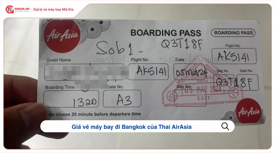 Giá vé máy bay đi Bangkok của Thai AirAsia