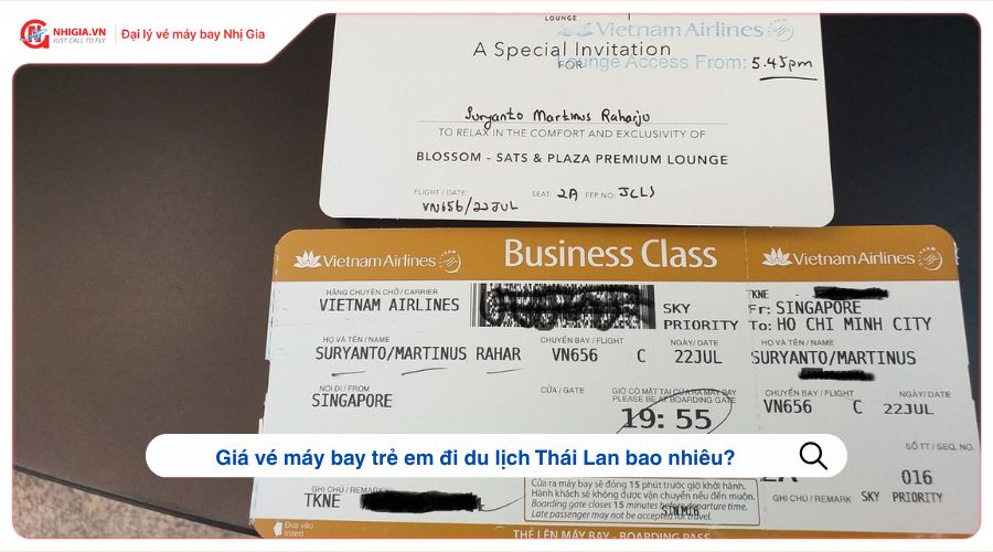 Giá vé máy bay trẻ em đi du lịch Thái Lan bao nhiêu?