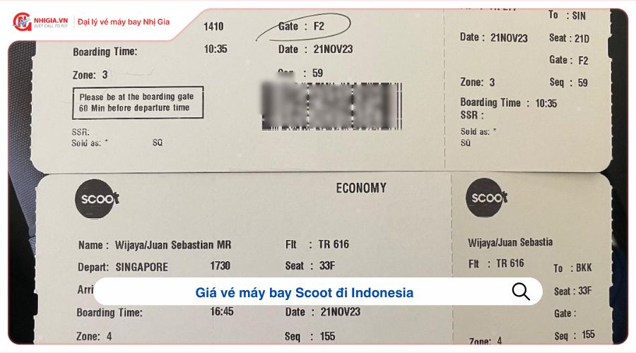 Giá vé máy bay Scoot đi Indonesia