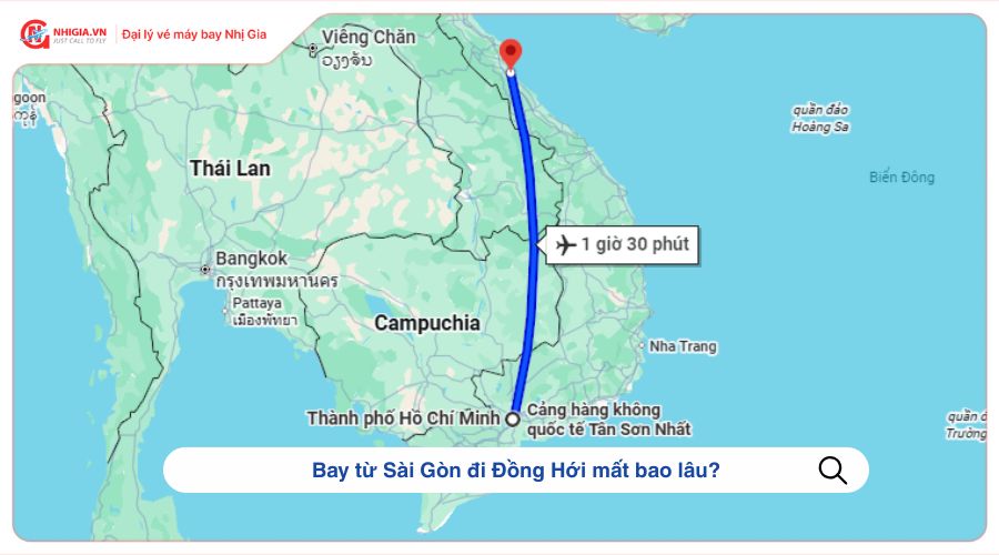 Bay từ Sài Gòn đi Đồng Hới mất bao lâu?