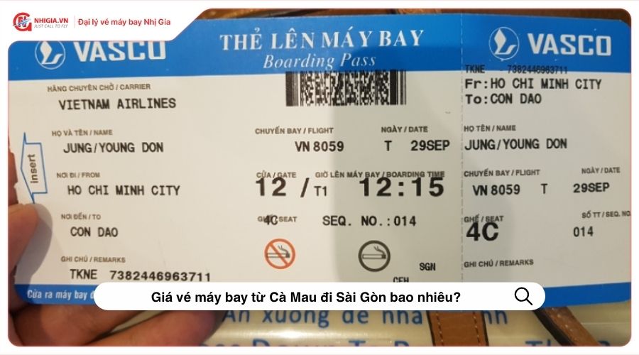 Giá vé máy bay từ Cà Mau đi Sài Gòn bao nhiêu?