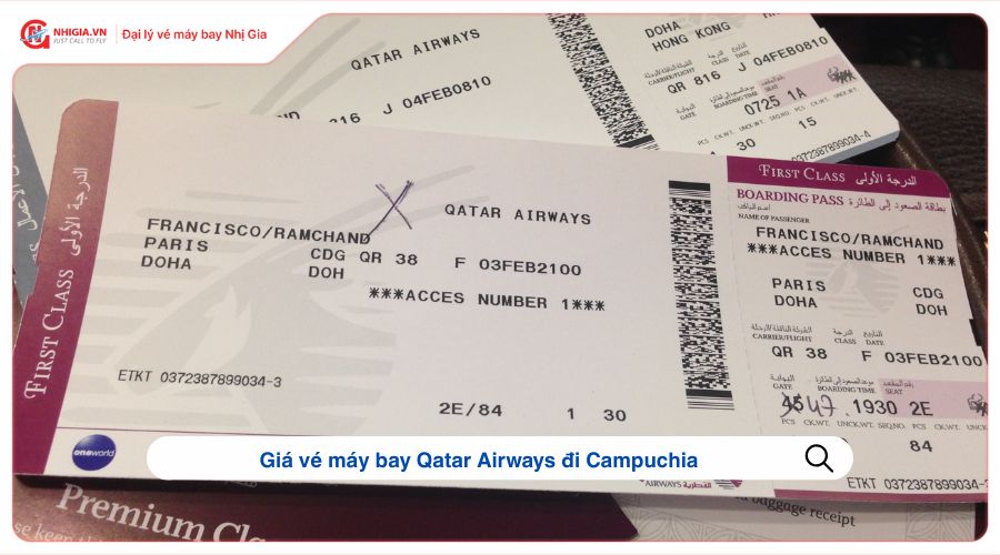 Giá vé máy bay Qatar Airways đi Campuchia